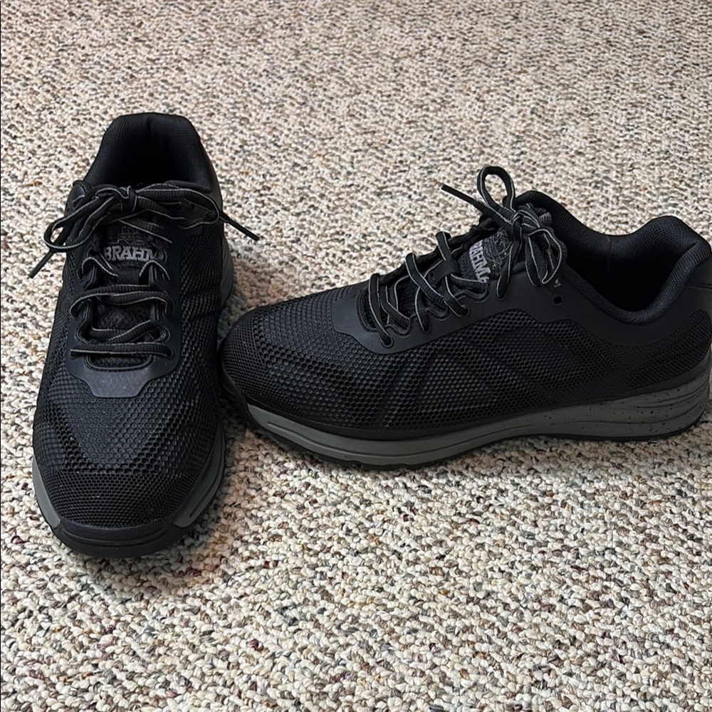 Brahma Black Steel Toe Athletic Shoes Mesh Comfort. Size 10